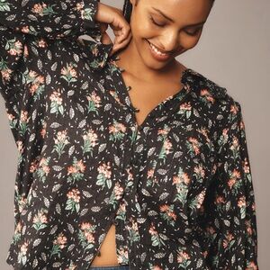 Floral Black Blouse